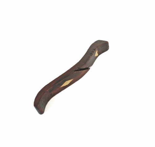 antique treen 19thc fruitwood knitting sheath with bone inlay - CATEGORY: ANTIQUE MISCELLANEOUS - DATED 19TH CENTURY