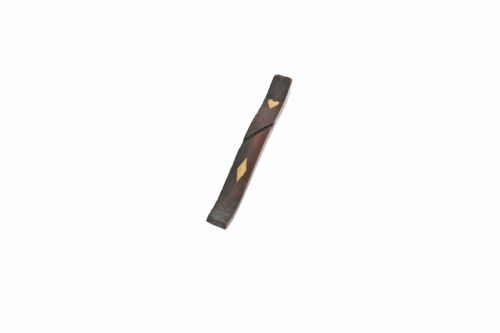 ANTIQUE TREEN 19THC FRUITWOOD KNITTING SHEATH WITH BONE INLAY - ADDITIONAL PHOTO 1