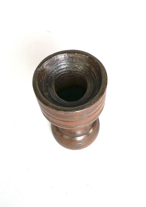 ANTIQUE TURNED TREEN 17THC SYCAMORE POLE LATHED MORTAR ENGLISH C168090 - ADDITIONAL PHOTO 1