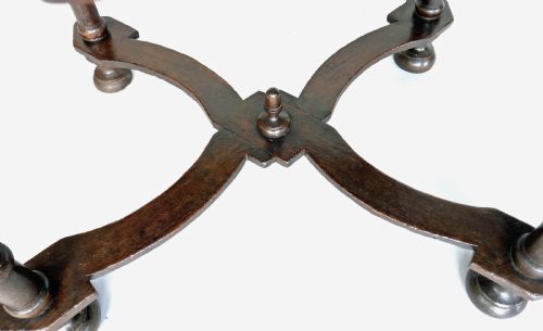 17THC OAK FURNITURE CHARLES 11 SIDE TABLE WITH TURNED BOBBIN LEGS ENGLISH C166080 - ADDITIONAL PHOTO 4