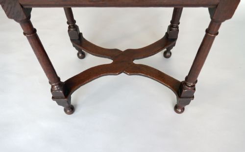 ANTIQUE OAK FURNITURE 18THC X STRETCHER SMALL QUEEN ANNE SIDE TABLE ENGLISH C1715 - ADDITIONAL PHOTO 2
