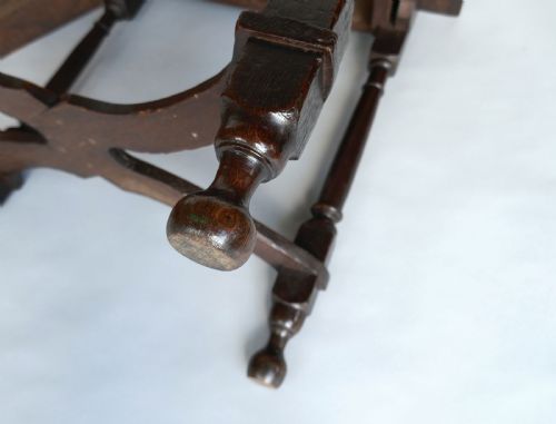 ANTIQUE OAK FURNITURE 18THC X STRETCHER SMALL QUEEN ANNE SIDE TABLE ENGLISH C1715 - ADDITIONAL PHOTO 5