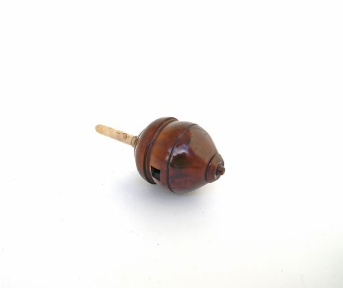ANTIQUE EARLY TREEN 19THC COQUILLA NUT BONE CHILDS SPINNING TOP ENGLISH C184060 - ADDITIONAL PHOTO 3