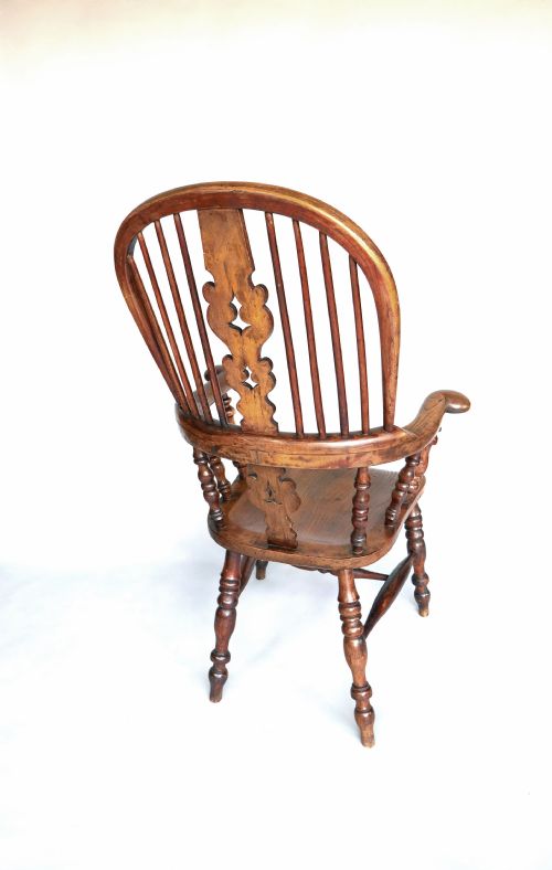 ANTIQUE COUNTRY FURNITURE 19THC BROAD ARM WINDSOR CHAIR ENGLISH C182040 - ADDITIONAL PHOTO 2