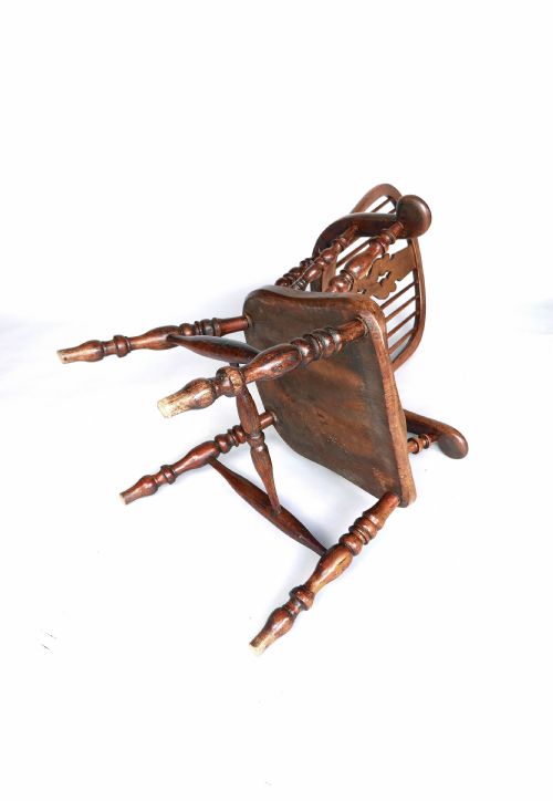 ANTIQUE COUNTRY FURNITURE 19THC BROAD ARM WINDSOR CHAIR ENGLISH C182040 - ADDITIONAL PHOTO 3