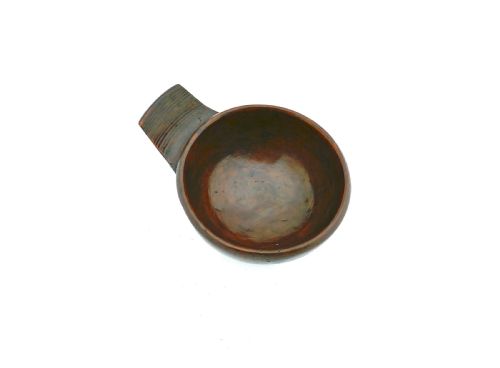 18thc treen turned fruitwood taste de vin with side handle english c177090 - CATEGORY: ANTIQUE MISCELLANEOUS - DATED 18TH CENTURY