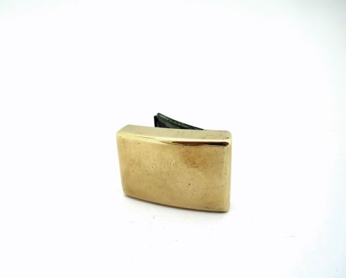 ANTIQUE EARLY METALWARE 19THC BRASS SHAPED SNUFF BOX DATED 1863 - ADDITIONAL PHOTO 1