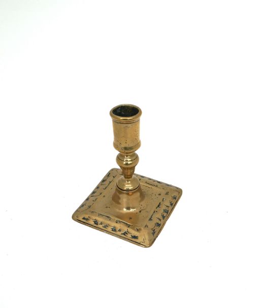 antique metalware 17thc brass single candlestick french c168090 - CATEGORY: ANTIQUE LIGHTING - DATED 17TH CENTURY