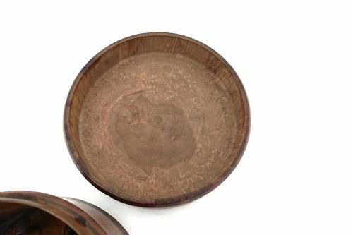 ANTIQUE TREEN 19THC BIRCH GENTLEMAN'S LIDDED COLLAR STUD BOX ENGLISH SCOTTISH C180020 - ADDITIONAL PHOTO 4