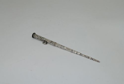 antique early metalware 17thc silver embossed knitting sheath dutch c16801720 - CATEGORY: ANTIQUE SILVER - DATED 17TH CENTURY