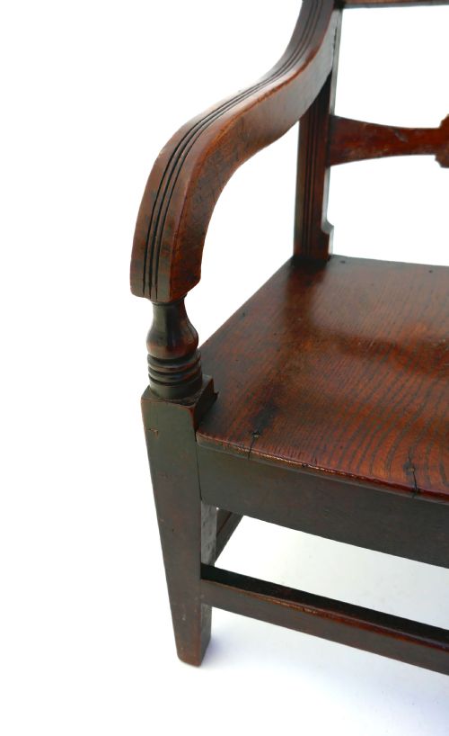 ANTIQUE COUNTRY FURNITURE 19THC ELM FRUITWOOD CHILDS REGENCY CHAIR ENGLISH C180020 - ADDITIONAL PHOTO 2