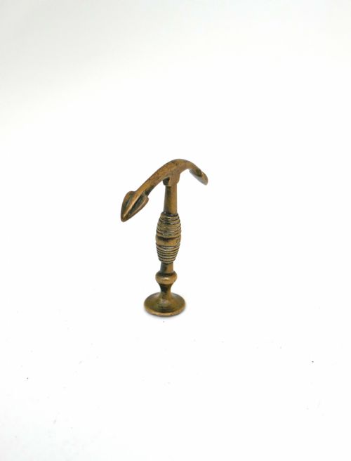 ANTIQUE EARLY METALWARE 19THC BRASS SAILORS ANCHOR PIPE TAMPER ENGLISH C186080 - ADDITIONAL PHOTO 1