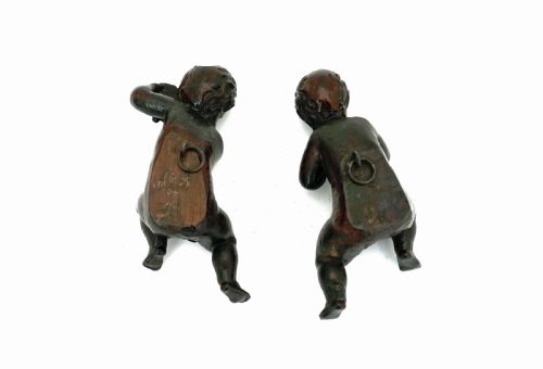 ANTIQUE CARVINGS 18THC WALNUT CHERUBS PLAYING MUSICAL INSTRUMENTS FLEMISH C172040 - ADDITIONAL PHOTO 3