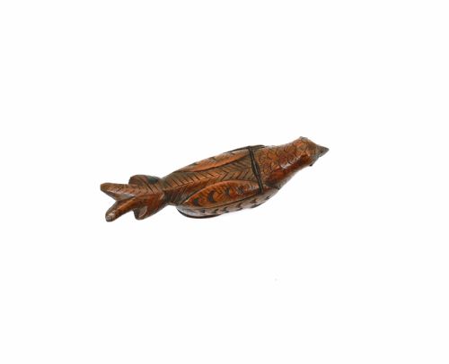 ANTIQUE TREEN 19THC FRUITWOOD BIRD SNUFF BOX FRENCH C182040 - ADDITIONAL PHOTO 3