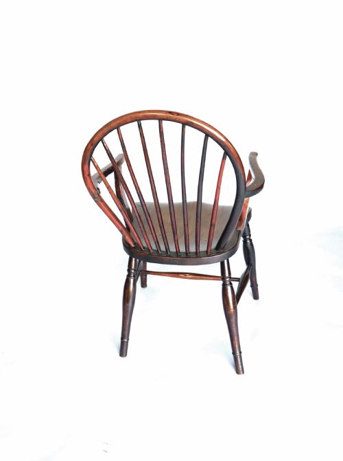 ANTIQUE COUNTRY FURNITURE 19THC YEW ELM FRUITWOOD WINDSOR CHAIR ENGLISH C180020 - ADDITIONAL PHOTO 3