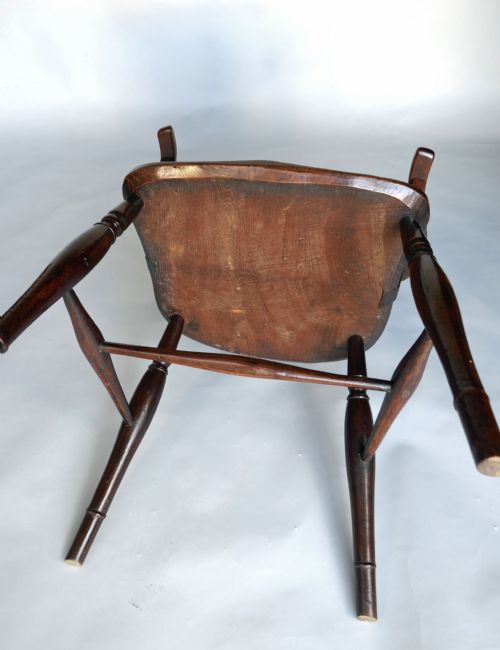 ANTIQUE COUNTRY FURNITURE 19THC YEW ELM FRUITWOOD WINDSOR CHAIR ENGLISH C180020 - ADDITIONAL PHOTO 4