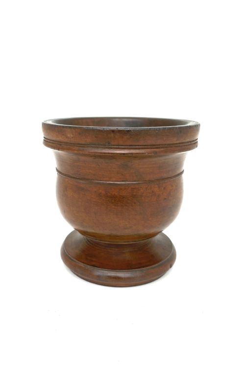 antique treen late 18thc 19thc turned fruitwood mortar english c1780 c1800 - CATEGORY: ANTIQUE MISCELLANEOUS - DATED 18TH CENTURY