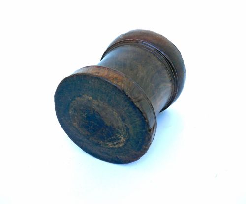 ANTIQUE EARLY TREEN 17THC CHARLES 1 LIGNUM TURNED MORTAR ENGLISH C162040 - ADDITIONAL PHOTO 1
