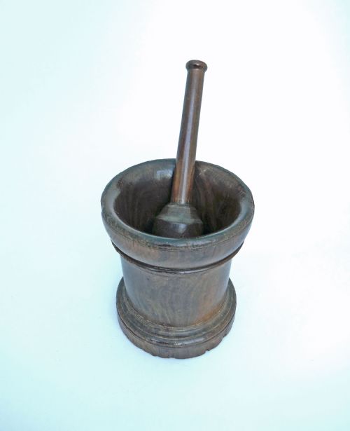 ANTIQUE EARLY TREEN 17THC CHARLES 1 LIGNUM TURNED MORTAR ENGLISH C162040 - ADDITIONAL PHOTO 2