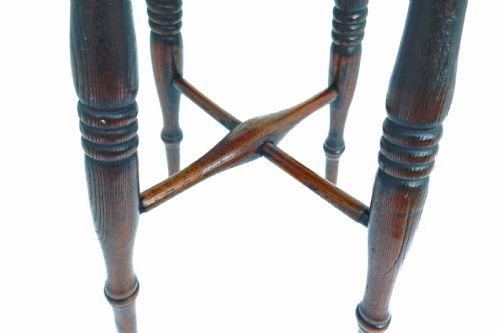 ANTIQUE COUNTRY FURNITURE 19THC ELM HIGH STOOL ENGLISH C182040 - ADDITIONAL PHOTO 2