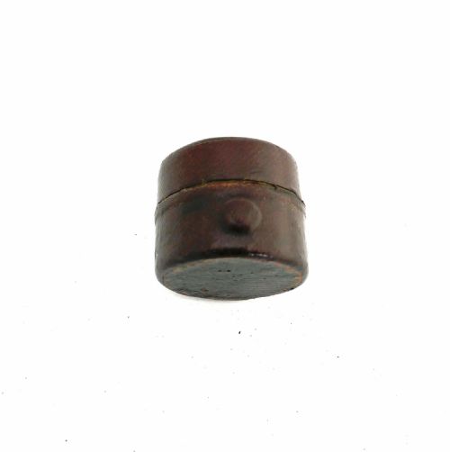 ANTIQUE 19THC ENGRAVED BRASS TRAVELLING INKWELL WITH LEATHER CASE ENGLISH C187090 - ADDITIONAL PHOTO 4