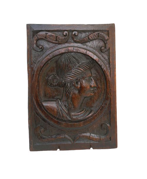 antique carvings 15thc oak romayne carved single panel french c146080 - CATEGORY: ANTIQUE MISCELLANEOUS - DATED BEFORE 1700
