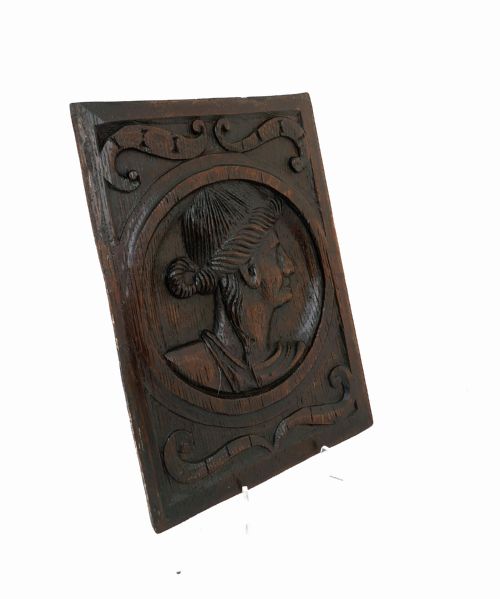 ANTIQUE CARVINGS 15THC OAK ROMAYNE CARVED SINGLE PANEL FRENCH C146080 - ADDITIONAL PHOTO 3