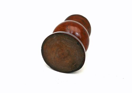 ANTIQUE TREEN 18THC PEARWOOD TURNED SPILL VASE ENGLISH C1780C1800 - ADDITIONAL PHOTO 1