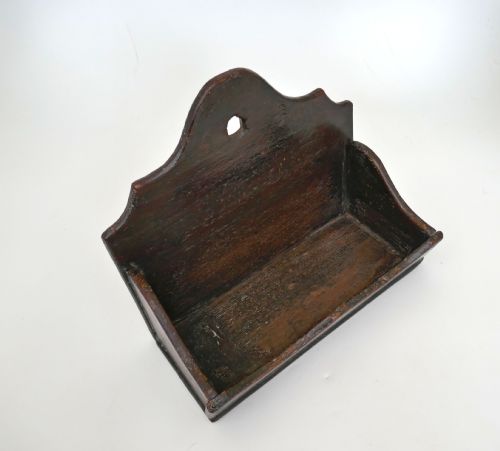 ANTIQUE 18THC PAINTED PINE WALL CANDLE RUSH BOX WELSH C174060 - ADDITIONAL PHOTO 3