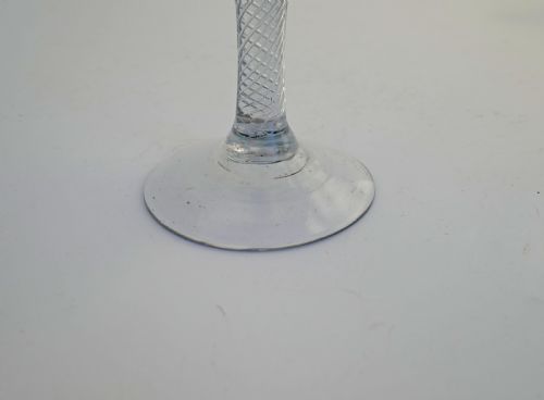ANTIQUE EARLY GLASS 18THC SPIRAL TWIST WINE GLASS WITH DOMED FOOT CONTINENTAL DUTCH C176070 - ADDITIONAL PHOTO 2