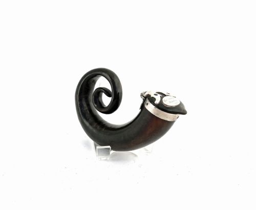 ANTIQUE COLLECTABLES 18THC RAMS HORN SNUFF MULL THOS SAMUEL HOWDEN 1794 - ADDITIONAL PHOTO 1