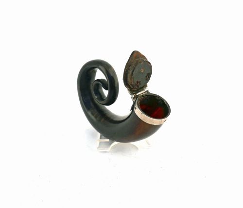 ANTIQUE COLLECTABLES 18THC RAMS HORN SNUFF MULL THOS SAMUEL HOWDEN 1794 - ADDITIONAL PHOTO 3