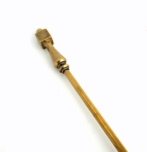 ANTIQUE METALWARE 19THC BRASS GEORGIAN ENGLISH POKER C180020 - ADDITIONAL PHOTO 1