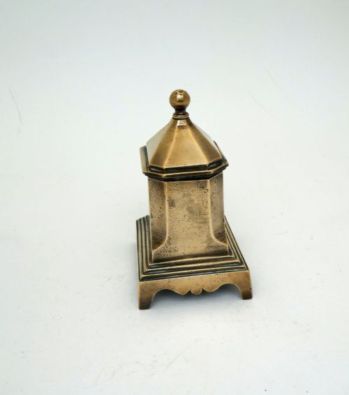 ANTIQUE METALWARE 18THC BELL METAL TOBACCO JAR ENGLISH C176080 - ADDITIONAL PHOTO 1