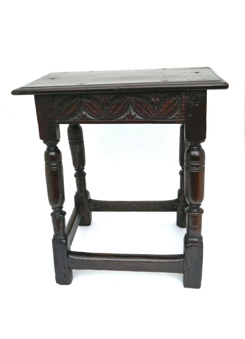 early antique oak furniture 17thc joyned stool english c166080 - CATEGORY: ANTIQUE STOOLS - DATED 17TH CENTURY