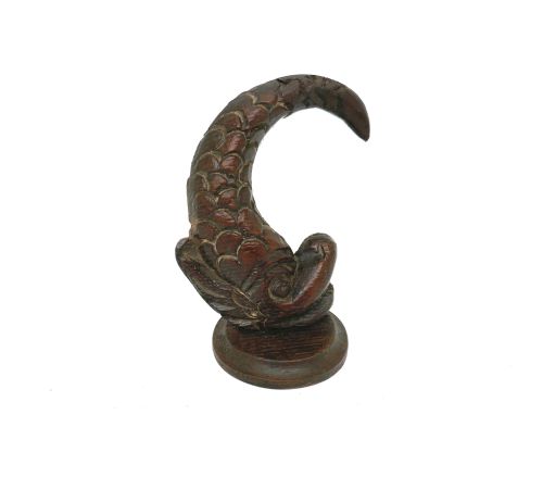 antique 17thc oak carved dolphin mounted on later base flemish c166080 - CATEGORY: ANTIQUE MISCELLANEOUS - DATED 17TH CENTURY