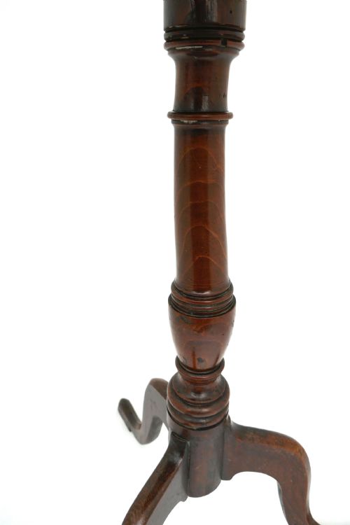 ANTIQUE OAK FRUITWOOD 18THC TRIPOD TABLE WITH REVOLVING DISH TOP ENGLISH C175070 - ADDITIONAL PHOTO 3