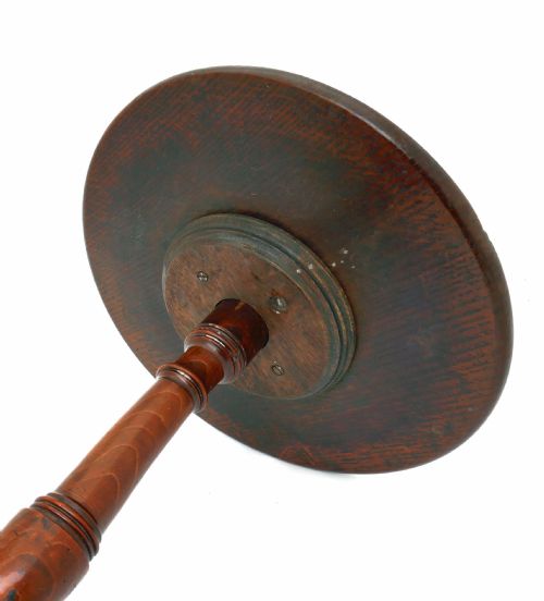 ANTIQUE OAK FRUITWOOD 18THC TRIPOD TABLE WITH REVOLVING DISH TOP ENGLISH C175070 - ADDITIONAL PHOTO 4