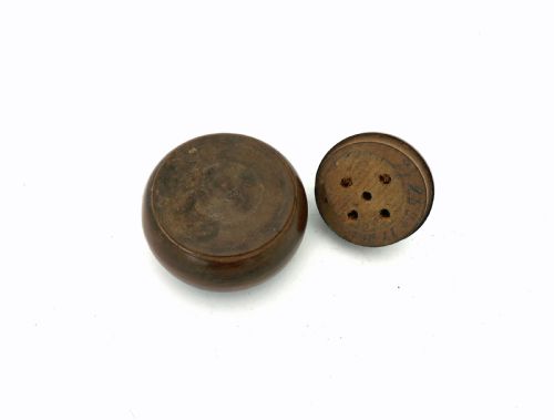 ANTIQUE TREEN FRUITWOOD 19THC LIDDED TURNED SPICE POT ENGLISH FRENCH C182040 - ADDITIONAL PHOTO 3