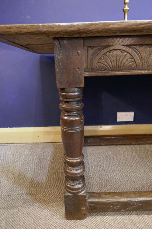 ANTIQUE PERIOD OAK 17THC JOYNED REFECTORY DINING TABLE ENGLISH C164050 - ADDITIONAL PHOTO 1