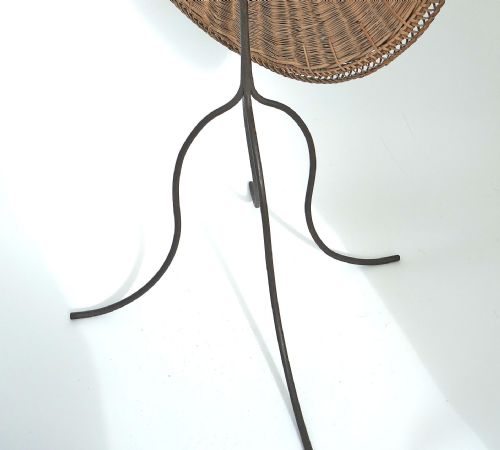 ANTIQUE METALWARE 18THC DOWN HEARTH IRON WICKER FIRE SCREEN ENGLISH C1780 C1800 - ADDITIONAL PHOTO 2