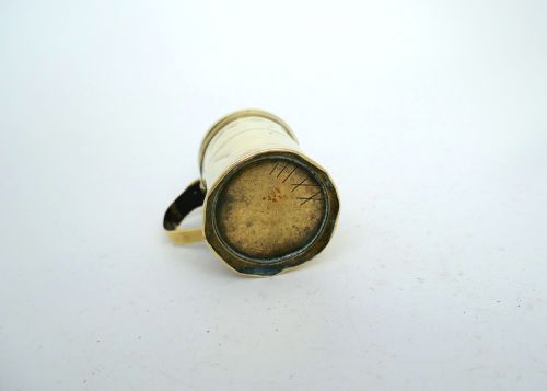 EARLY ANTIQUE METALWARE 18THC SMALL BRASS DREDGER SPICE POT ENGLISH C176080 - ADDITIONAL PHOTO 2