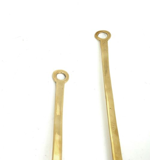 ANTIQUE METALWARE TWO 17THC BRASS COOKING SLICES FROM THE FARMHOUSE ENGLISH C167090 - ADDITIONAL PHOTO 4