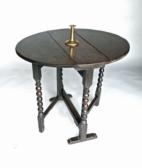 antique oak period furniture 17thc small gateleg table on sledge base english c162545 - CATEGORY: ANTIQUE TABLES - DATED 17TH CENTURY