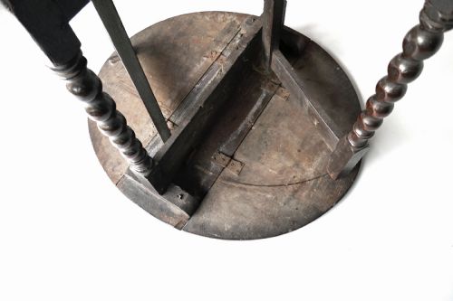 ANTIQUE OAK PERIOD FURNITURE 17THC SMALL GATELEG TABLE ON SLEDGE BASE ENGLISH C162545 - ADDITIONAL PHOTO 5