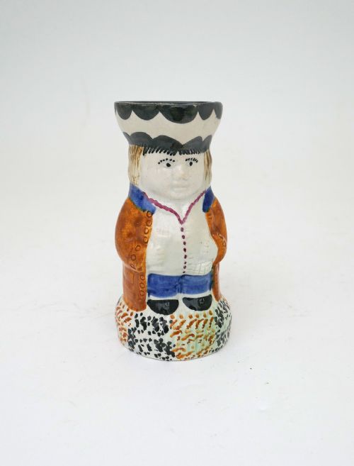 early 19thc pottery prattware pearlware small toby jug yorkshire c180020 - CATEGORY: ANTIQUE JUGS - DATED 19TH CENTURY