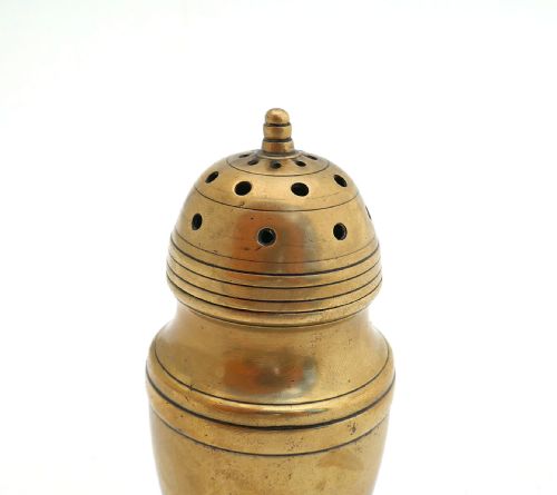 ANTIQUE METALWARE 18THC LARGE BRASS MUFFINEER ENGLISH C176080 - ADDITIONAL PHOTO 2