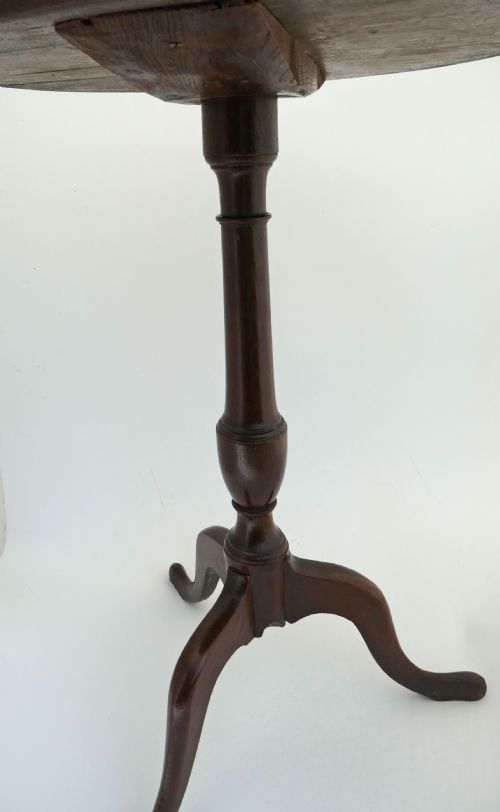 ANTIQUE OAK COUNTRY FURNITURE SINGLE 18THC OAK TRIPOD TABLE ENGLISH C176080 - ADDITIONAL PHOTO 2