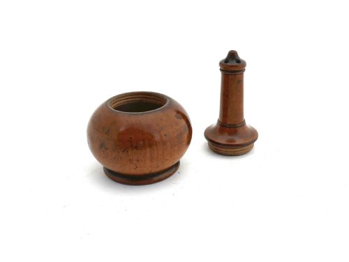 ANTIQUE TREEN EARLY 19THC FRUITWOOD LADIES GLOVE POWDERER FRENCH C180020 - ADDITIONAL PHOTO 1