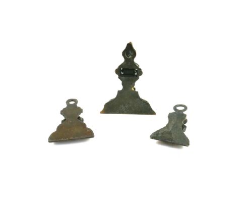 ANTIQUE METALWARE THREE 19THC BRASS DECORATIVE PAPER CLIPS ENGLISH C188090 - ADDITIONAL PHOTO 2